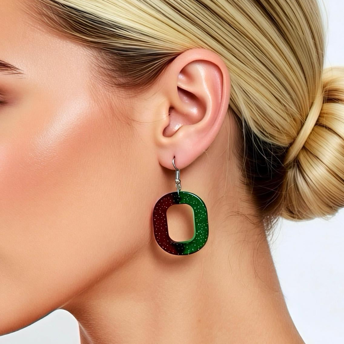 Scarlet Emerald Earrings