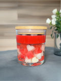 Layered Hearts Gel Candle
