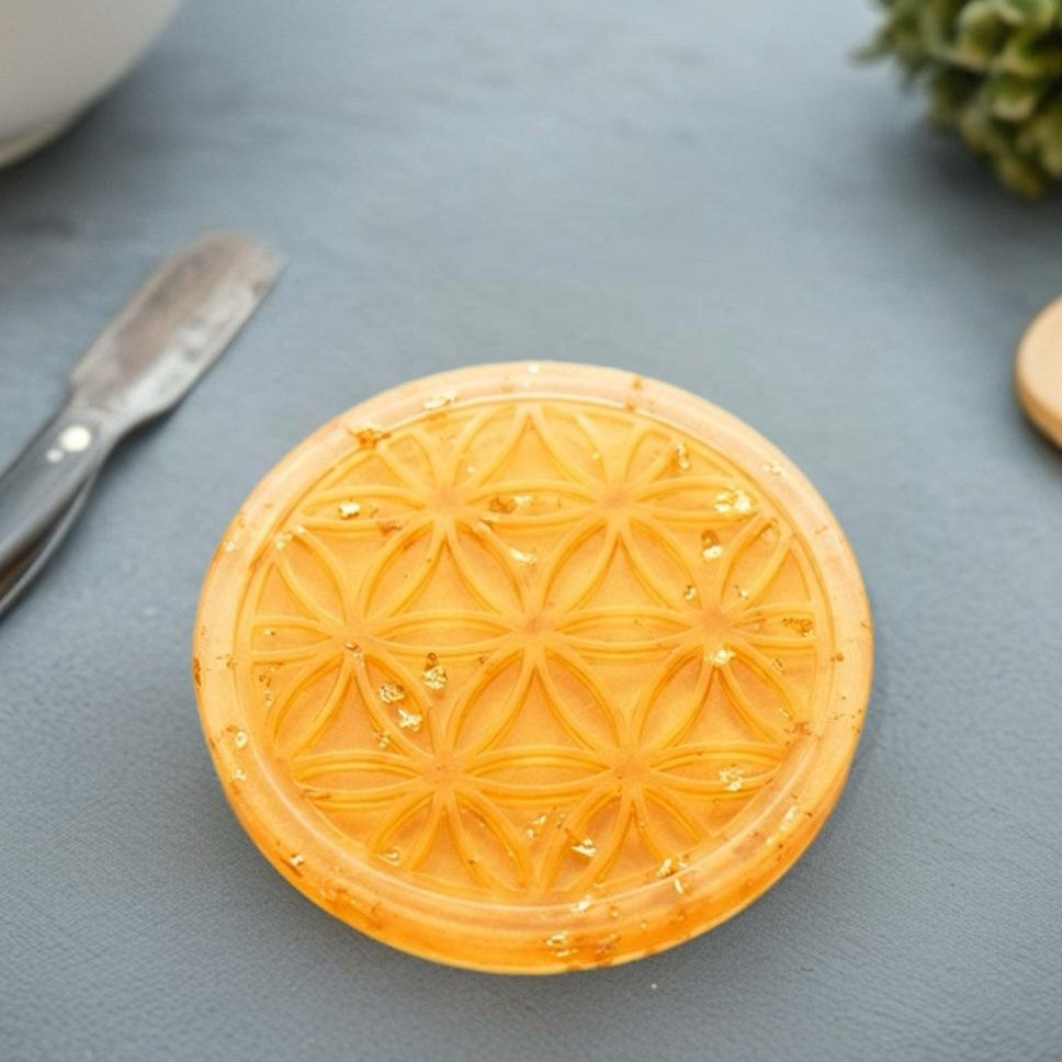 Floral Embossed Round Coaster