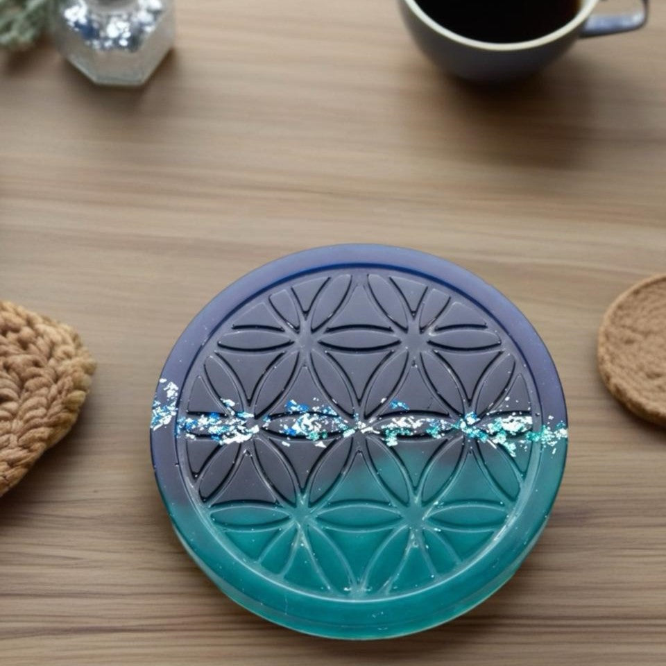 Floral Embossed Round Coaster