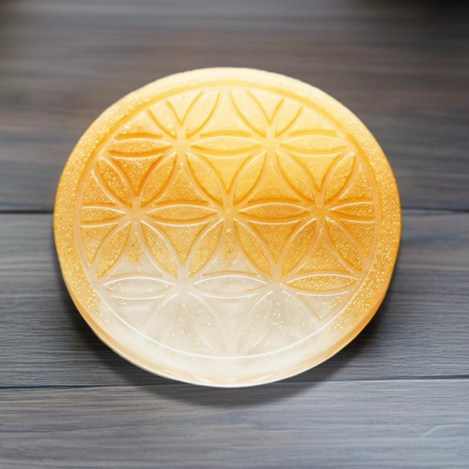 Floral Embossed Round Coaster