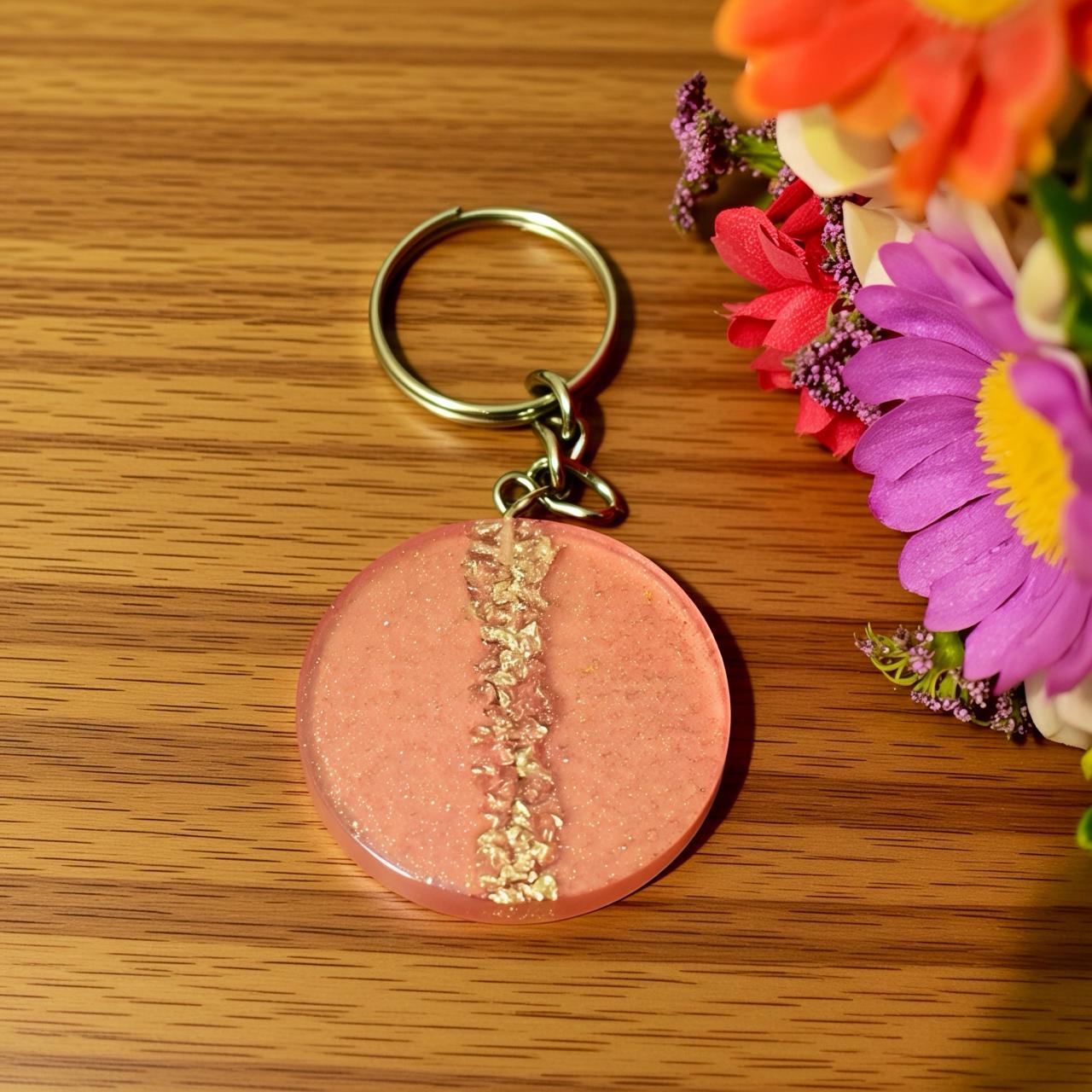 Pink Shimmer Keychain
