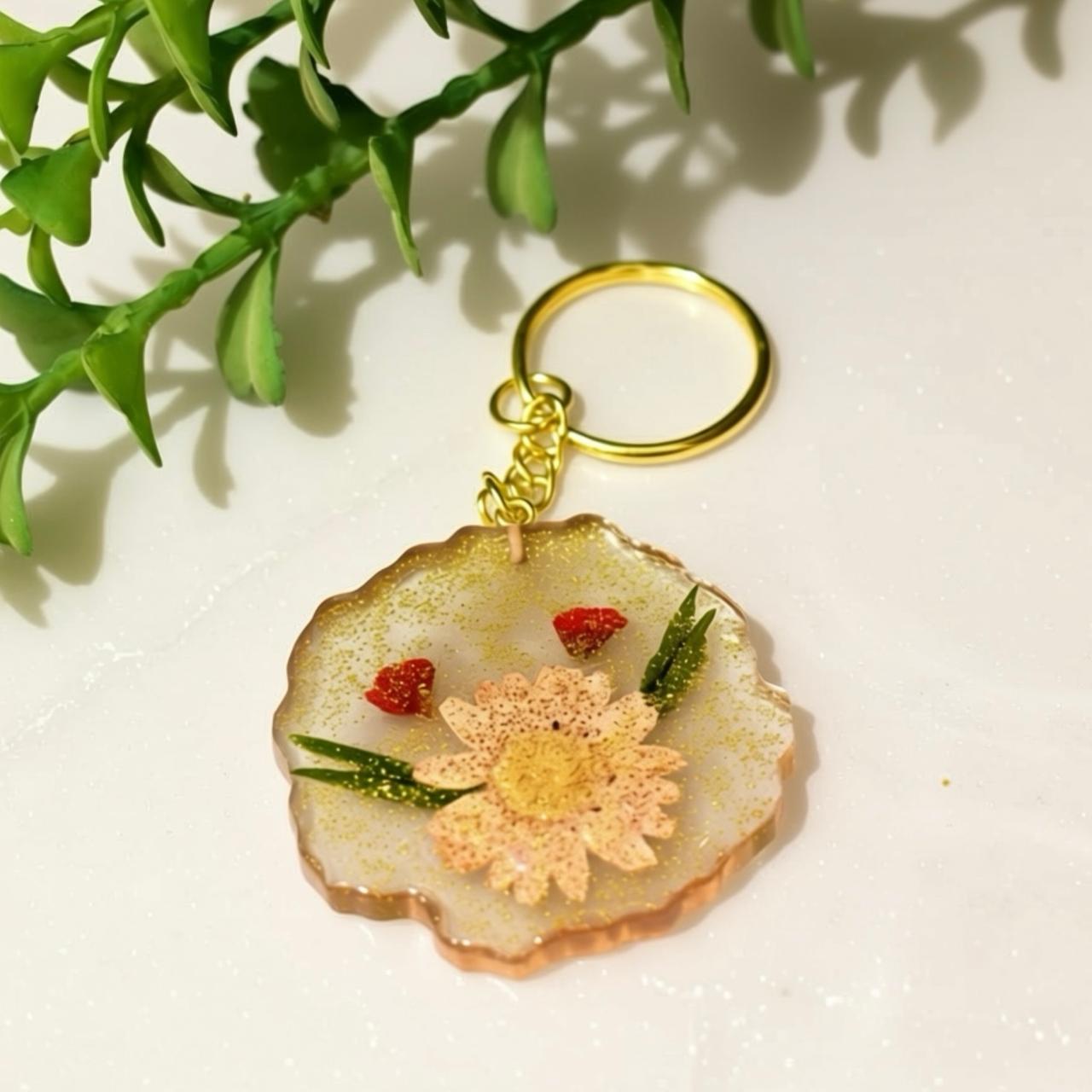 Gold Bloom Keychain