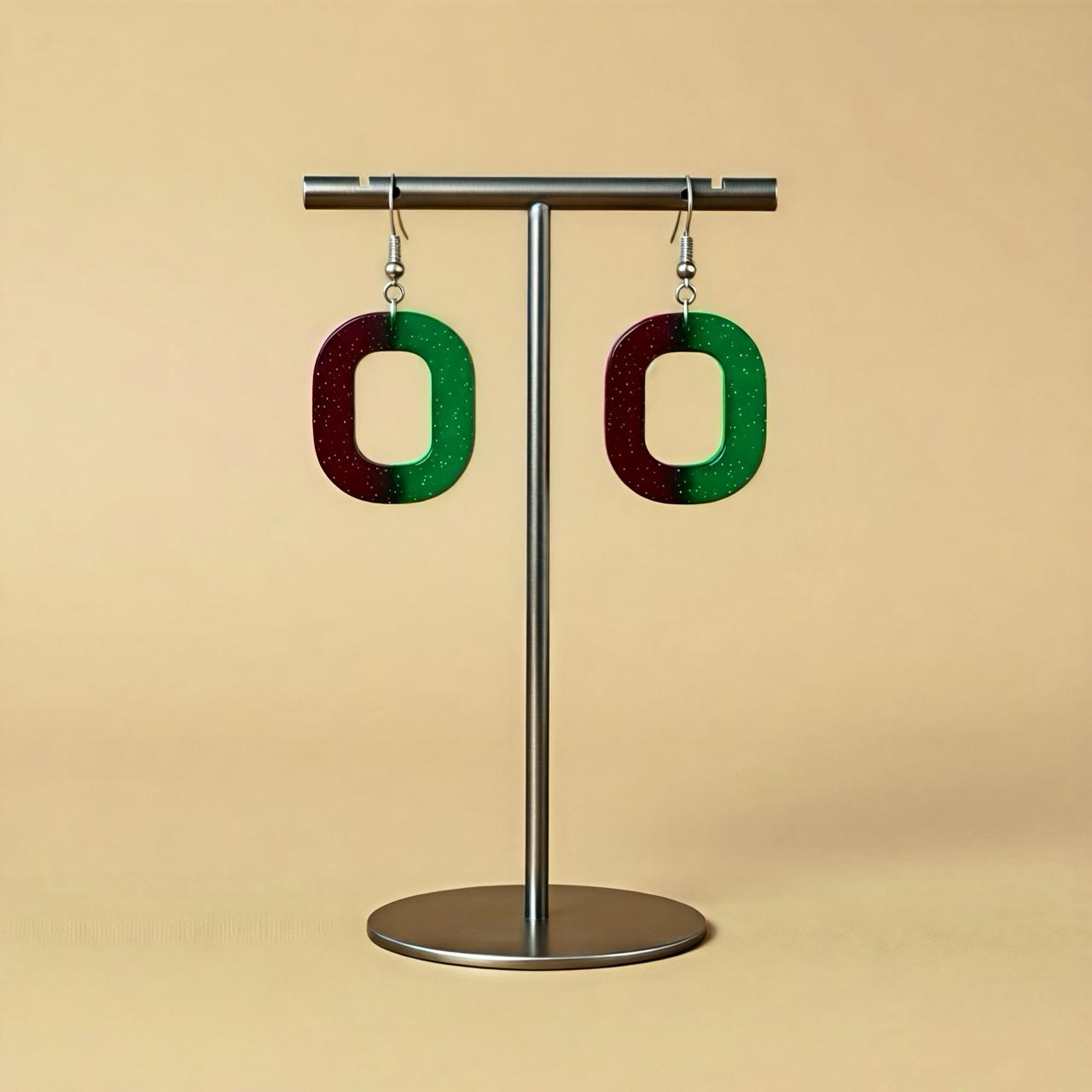 Scarlet Emerald Earrings