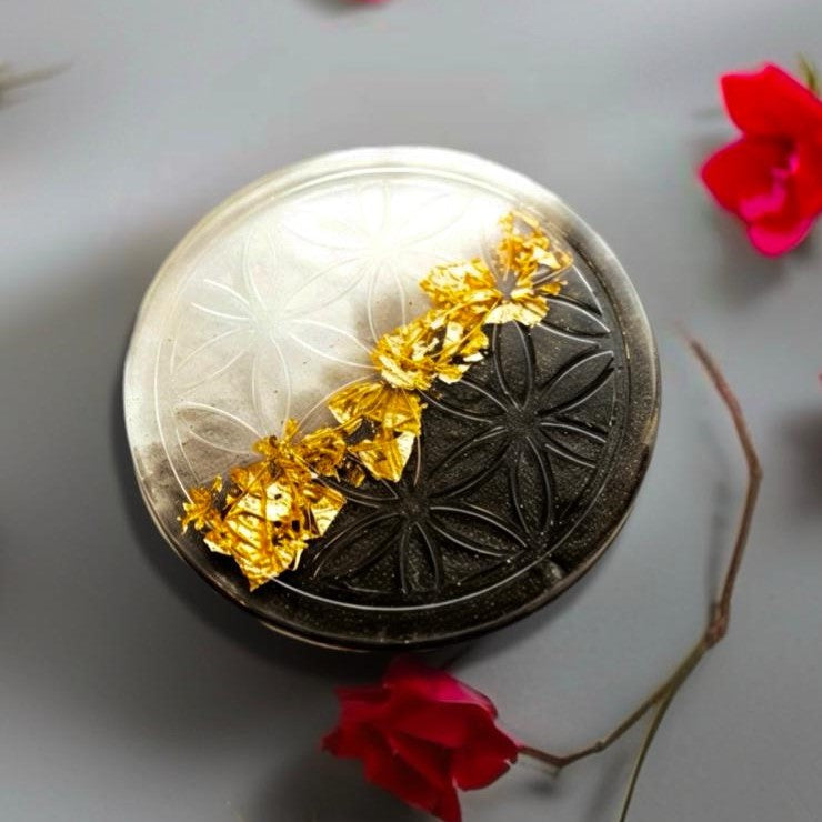 Floral Embossed Round Coaster