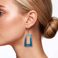 Aqua Glass Earrings