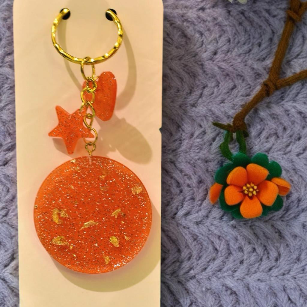 Tangerine Charm Keychain